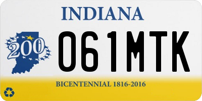 IN license plate 061MTK
