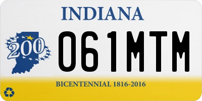 IN license plate 061MTM