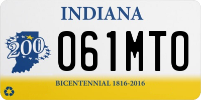 IN license plate 061MTO