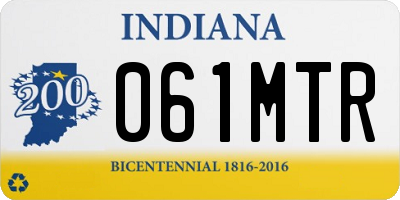 IN license plate 061MTR