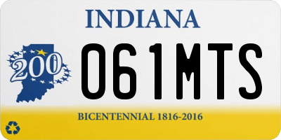 IN license plate 061MTS