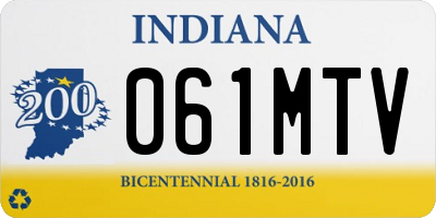 IN license plate 061MTV