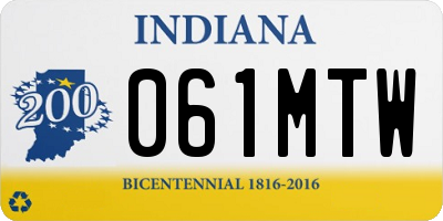 IN license plate 061MTW