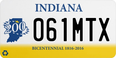 IN license plate 061MTX