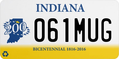 IN license plate 061MUG