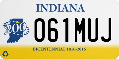 IN license plate 061MUJ