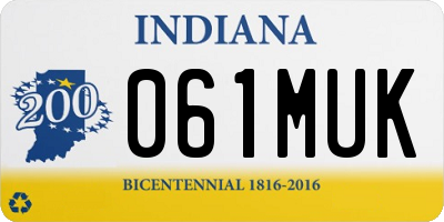 IN license plate 061MUK