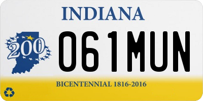 IN license plate 061MUN