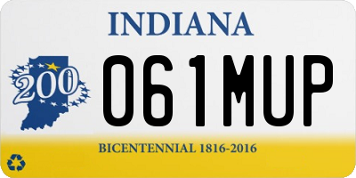 IN license plate 061MUP