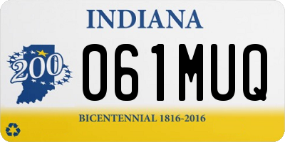 IN license plate 061MUQ