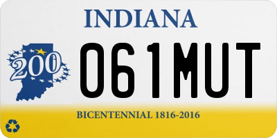 IN license plate 061MUT