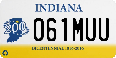 IN license plate 061MUU