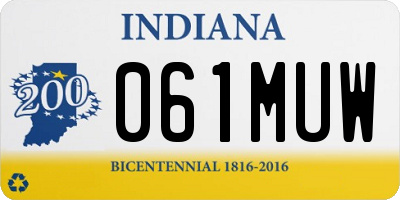 IN license plate 061MUW