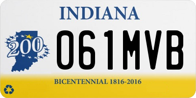 IN license plate 061MVB