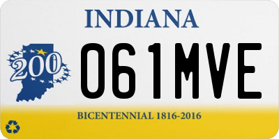 IN license plate 061MVE