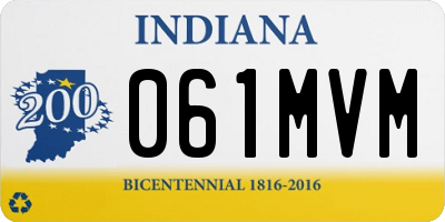 IN license plate 061MVM