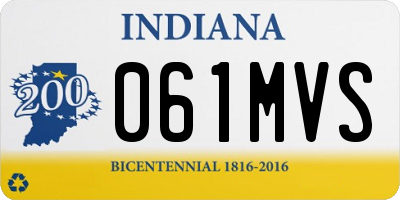 IN license plate 061MVS