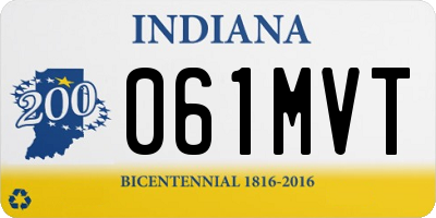 IN license plate 061MVT