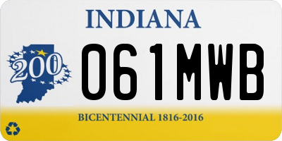 IN license plate 061MWB