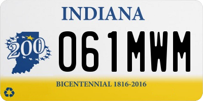 IN license plate 061MWM