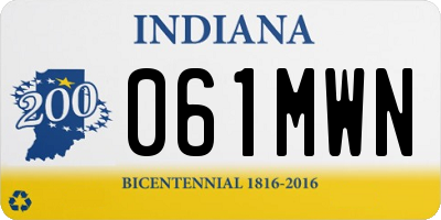 IN license plate 061MWN