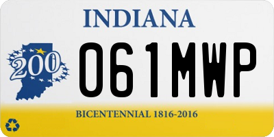 IN license plate 061MWP