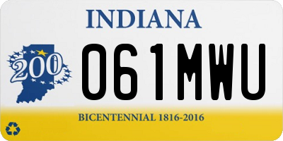 IN license plate 061MWU
