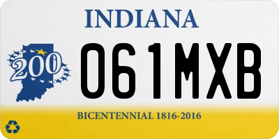 IN license plate 061MXB