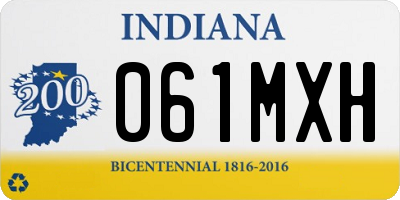 IN license plate 061MXH