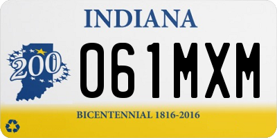IN license plate 061MXM