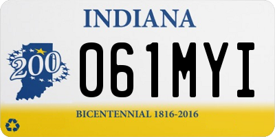 IN license plate 061MYI