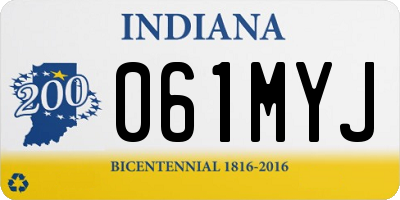 IN license plate 061MYJ