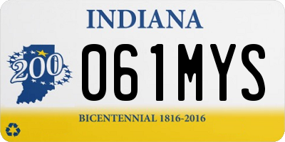 IN license plate 061MYS