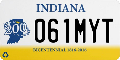 IN license plate 061MYT