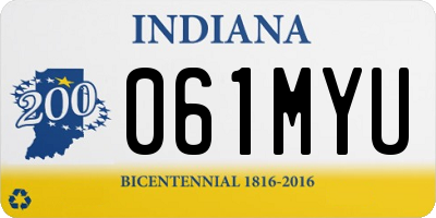 IN license plate 061MYU