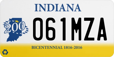 IN license plate 061MZA