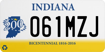 IN license plate 061MZJ