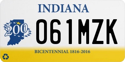 IN license plate 061MZK