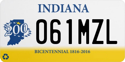 IN license plate 061MZL