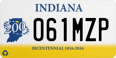 IN license plate 061MZP