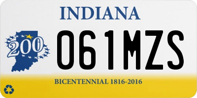 IN license plate 061MZS