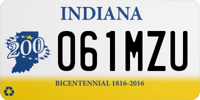 IN license plate 061MZU