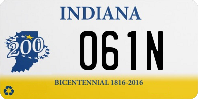 IN license plate 061N