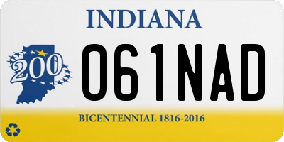 IN license plate 061NAD
