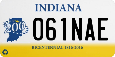 IN license plate 061NAE