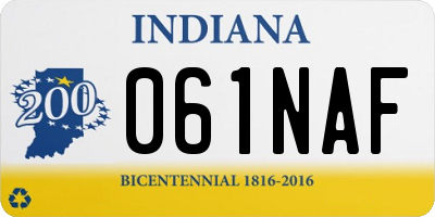 IN license plate 061NAF
