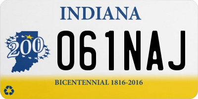 IN license plate 061NAJ