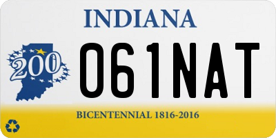 IN license plate 061NAT