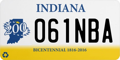 IN license plate 061NBA