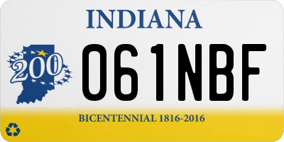IN license plate 061NBF